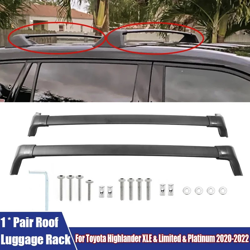 PROMO Pair Car Roof Luggage Rack Crossbar Fit For Toyota Highlander XLE & Limited & Platinum 2020 20