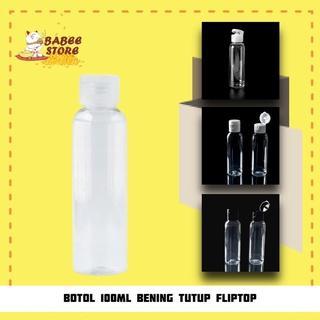 BABEE- BOTOL PLASTIK 100ML FLIPTOP BENING PUTIH / BOTOL 100 ML FLIPTOP