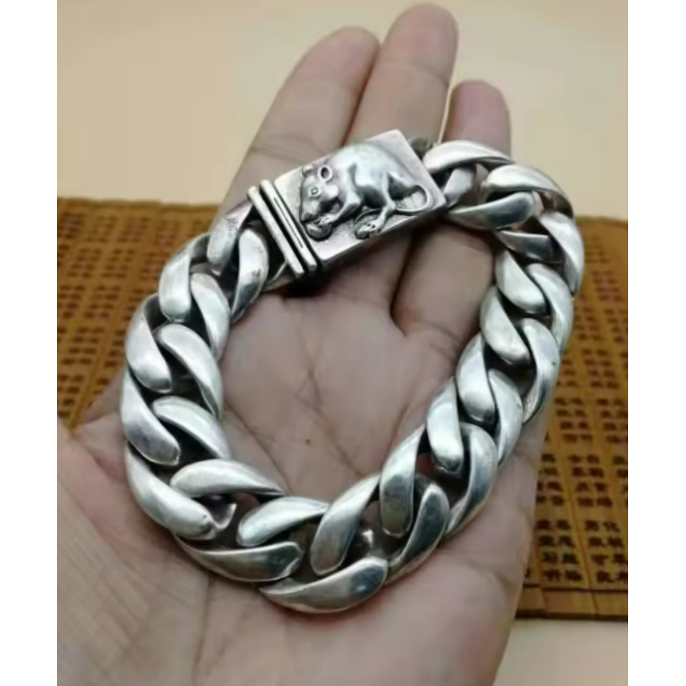 tibet silver Carved Fine Grain 12 Zodiac patterns Bracelet Fine Grain Design Jewelry Collection