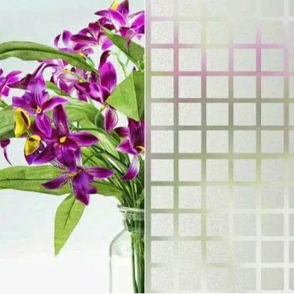 Sticker Stiker Kaca Sunblast Kaca Sanblast Kaca Sandblast Kaca Motif Kotak Lebar 90cm