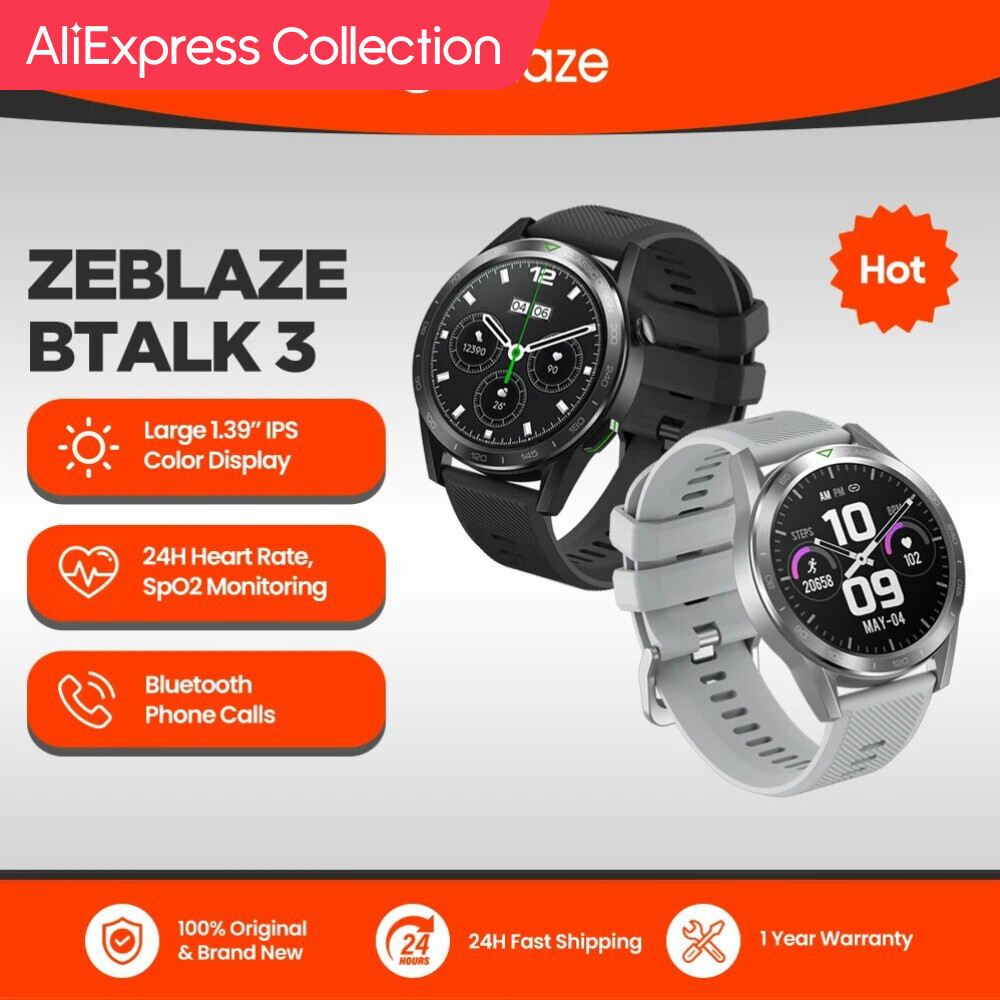 AliExpress Collection New Zeblaze Btalk 3 Smart Watch Ultra HD IPS Display Bluetooth Phone Calls 24H