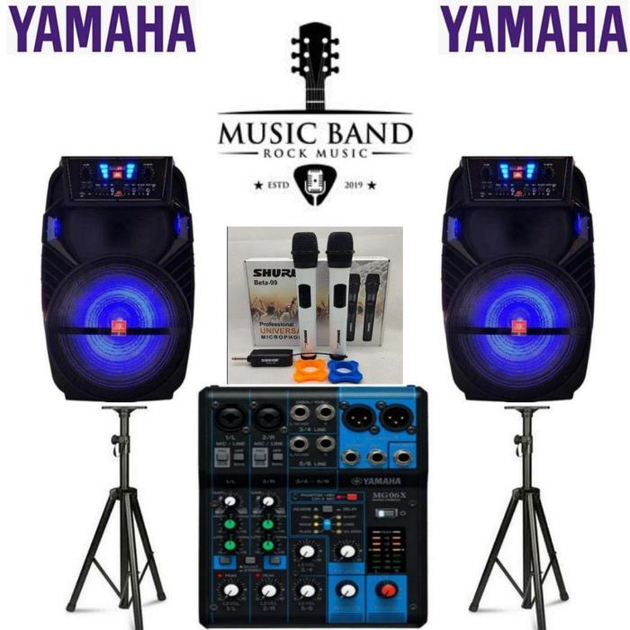 GROSIR PAKET SOUND SYSTEM 15 INCH MIXER YAMAHA 6 CHANNEL CH JDL 15 Amplifier