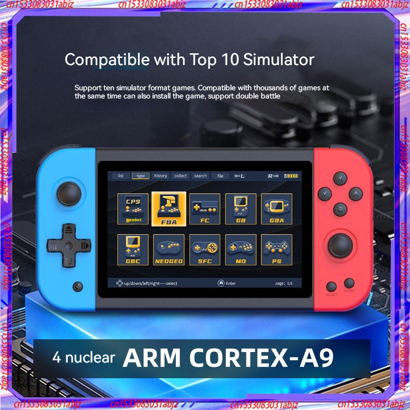 Powkiddy Overlord Box X51 Pocket Arcade Simulator Handheld 5-Inch Ips Hd Screen Gba Double Game Mach