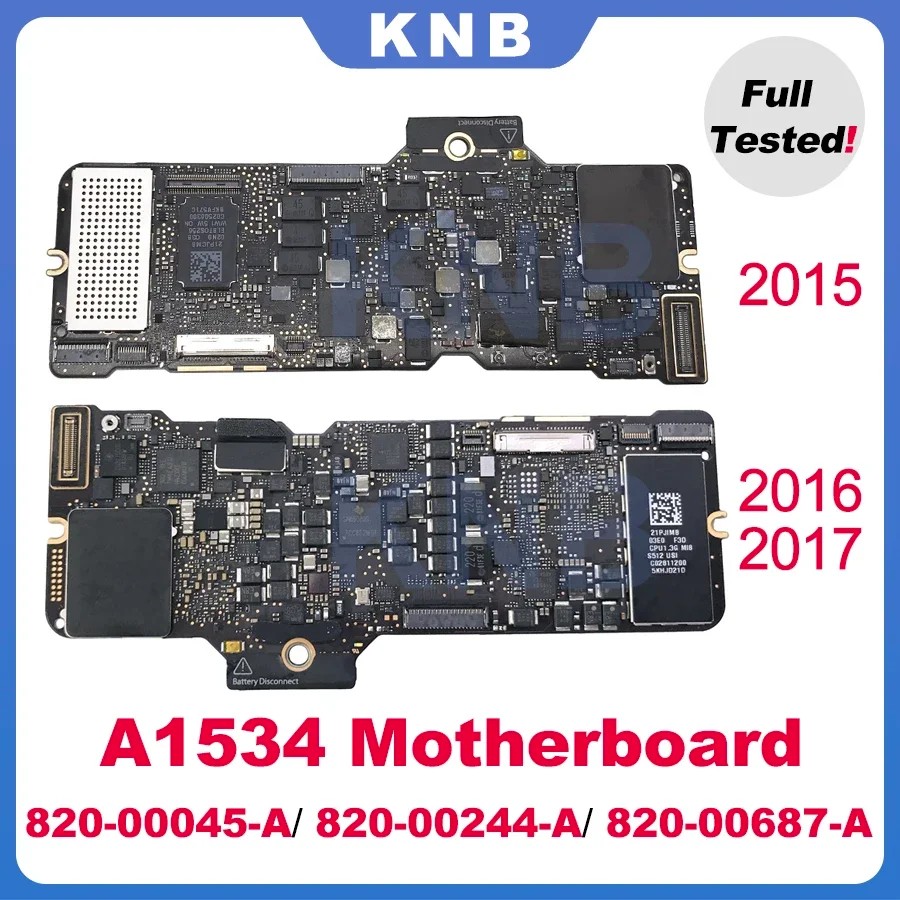 Original Laptop A1534 Motherboard 820-00045-A 820-00244-A 820-00687-A For Macbook Retina 12" A1534