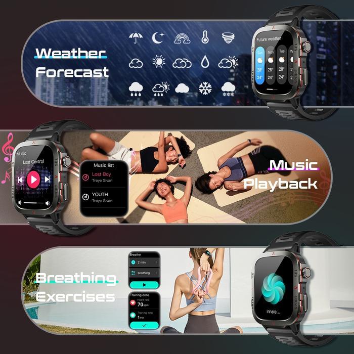 Aolon Tetra S3 Smartwatch Asli Eksklusif Aolon Wallpaper Baterai 420mAh Panggilan Bluetooth Jam