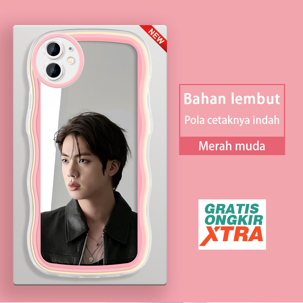 Casing HP Apple iPhone 12 13 14 Plus Mini Pro Max  Pola Kim Seok Jin BTS Korea  warna-warni gelomban