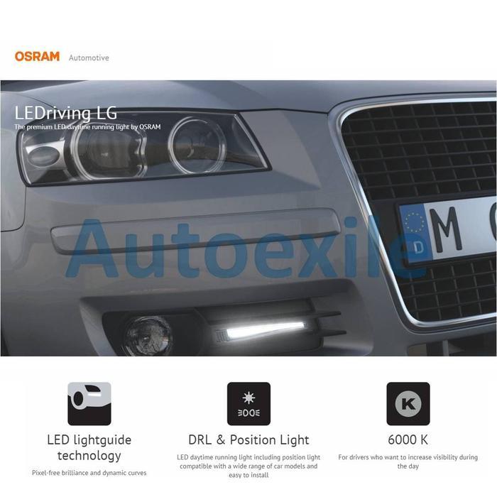 Osram DRL LEDriving LG102 12V 6000K Lampu Siang Bumper LED Putih Mobil