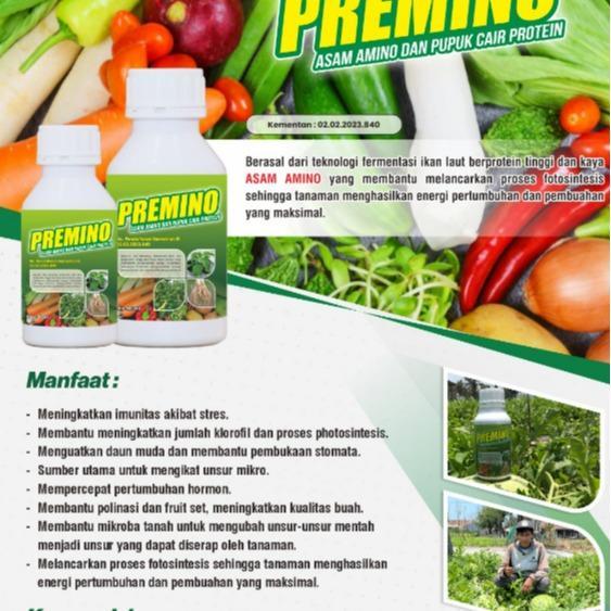 Serasiinspace Pupuk Asam Amino Tanaman Premino 1 Liter Nutrisi Organik Cair Aminosan Buah Anggur