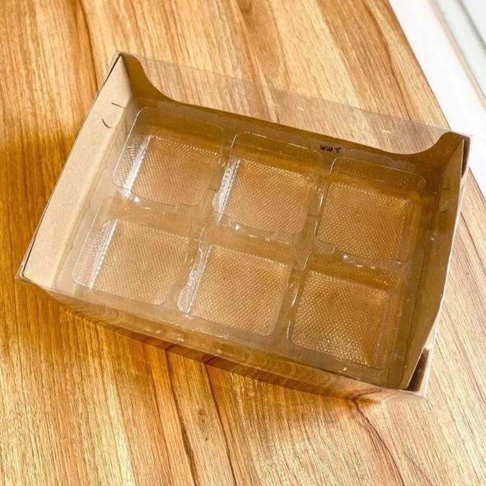 Dus Mika Puding Mini Sekat 6 / Dus Kemasan Puding Mini / Alas Mika Puding