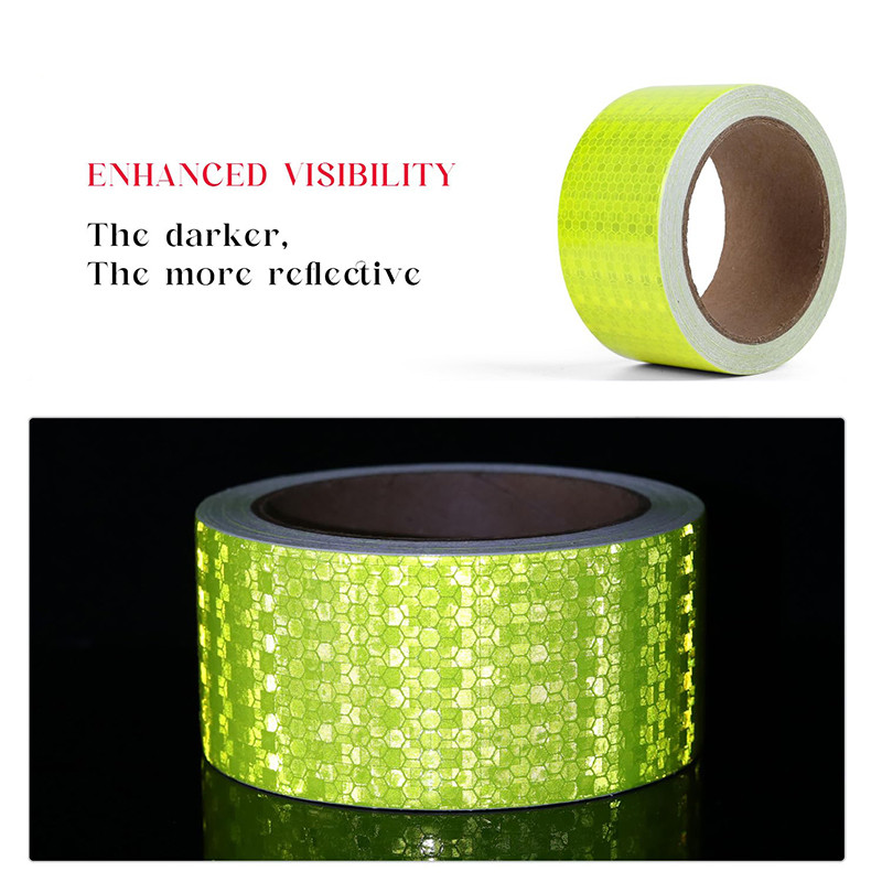 Roadstar-Reflective Warning Tape, Self-Adhesive Shining Car Sticker, Fluorescent Yellow, Safety