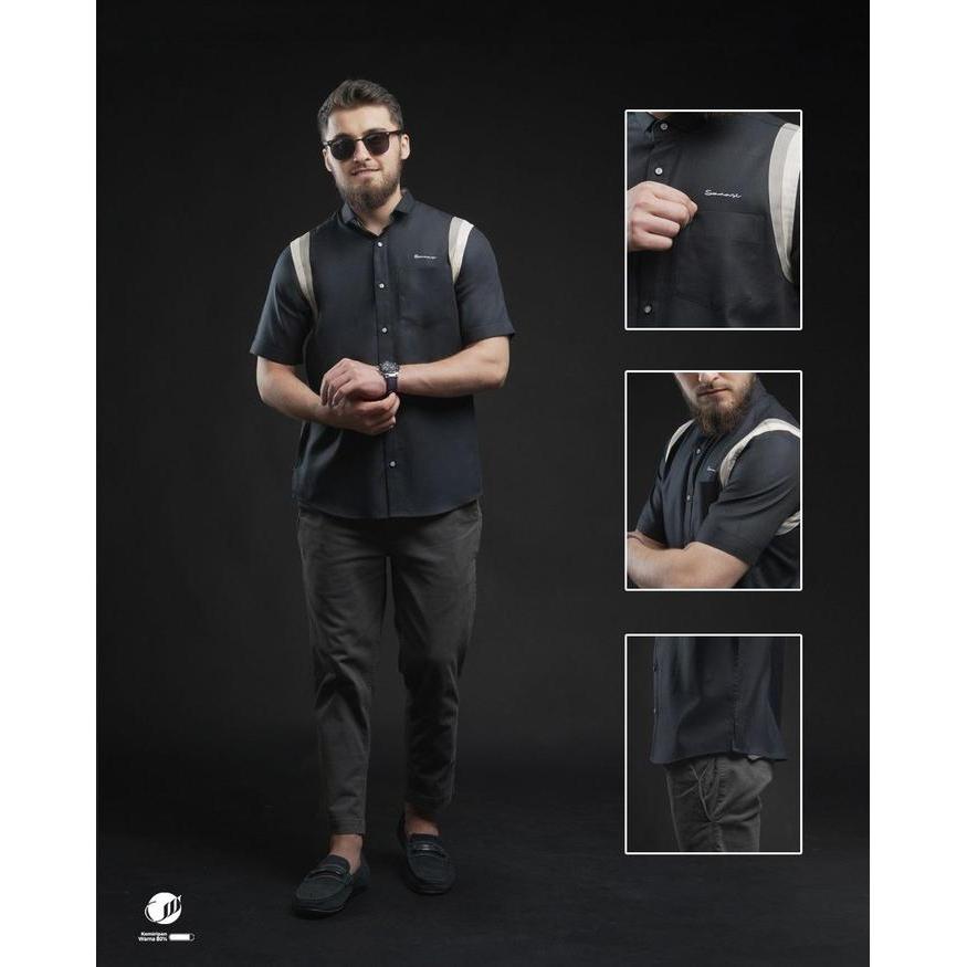 Samase Kemko Shoulder Stripe Lengan Pendek U145P Cotton Twill 2.1