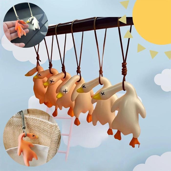 Gantungan Bebek Kreatif/Perubahan Warna Bebek Panggang/Liontin Bebek Panggang/Gantungan Kunci Bebek