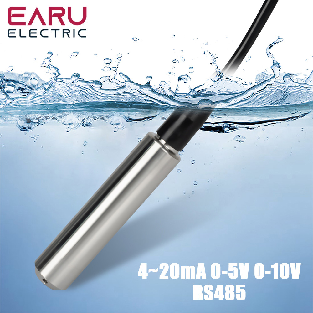 BELI SEKARANG Level Sensor 4-20Ma 0-5V 0-10V RS485 Output Liquid Level Transmitter Water Level Senso