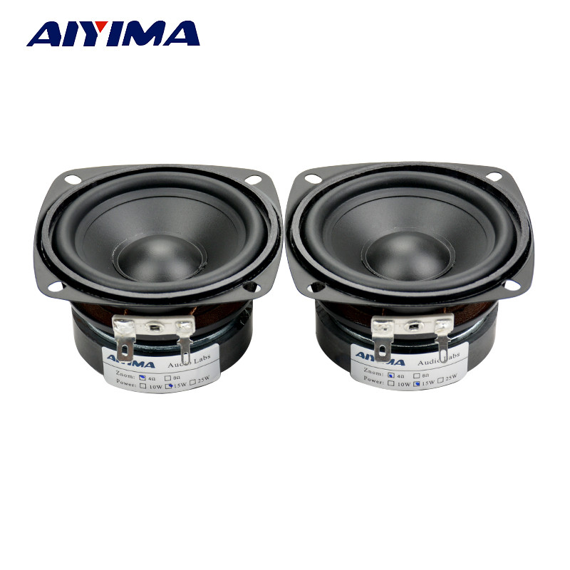 Aiyima 2Pcs Audio Portable Speakers 3Inch 4 8 Ohm 15W Waterproof Full Range Bass Outdoor