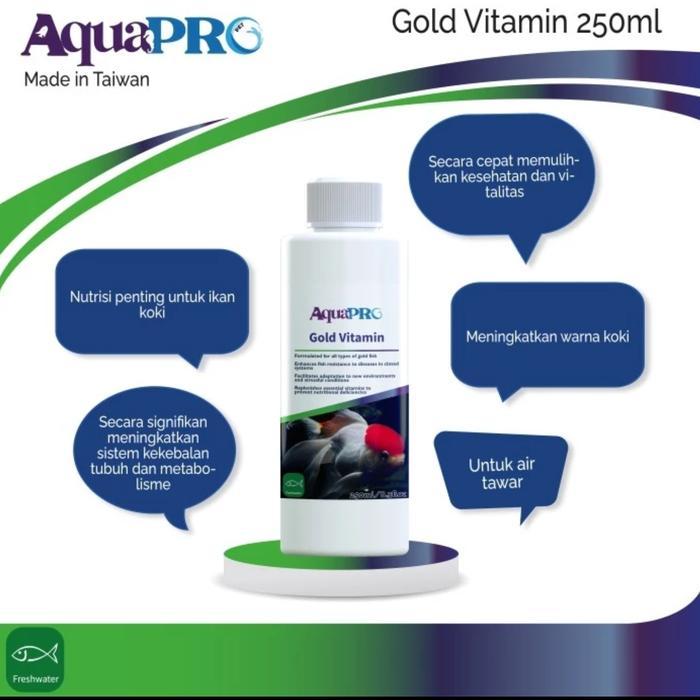 AQUAPRO GOLDFISH GOLD VITAMIN IKAN KOKI 250ML