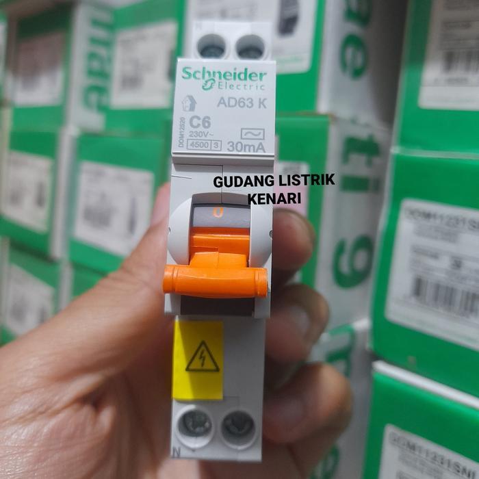 Elcb Rcbo Domae Schneider 1P 6A Dom12520