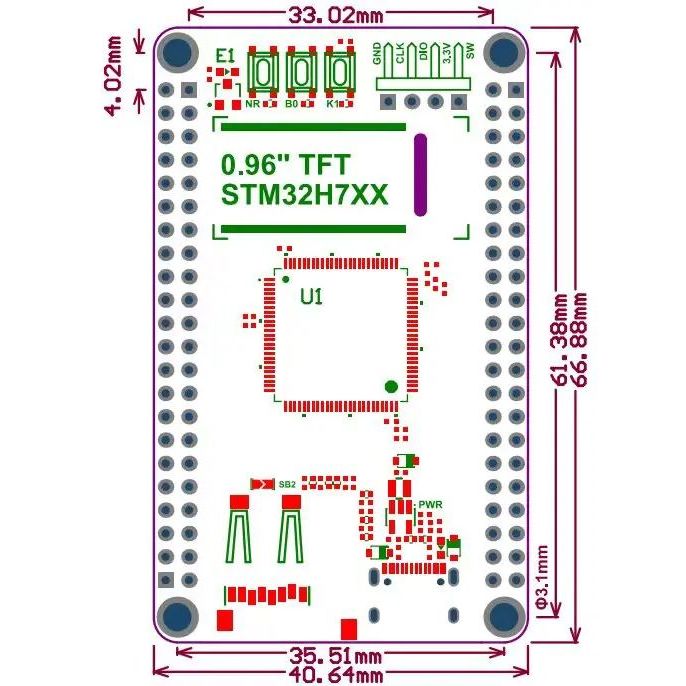 WeAct STM32H743 STM32H743VIT6 STM32H7 STM32 Demo Board Core Board