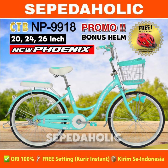 Sepeda Keranjang Remaja Dewasa PHOENIX NP 9918 / 9918 LA Ukuran 20 24 26 Inch City Bike
