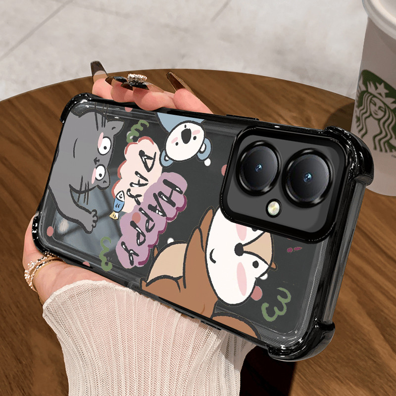 Casing Hp Untuk VIVO Y27 4G Y35+ 5G Case Casing HP Softcase Ponsel Soft Shell dengan Empat sudut ant