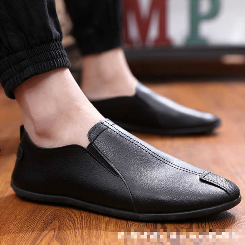 2019 New Mens Casual Shoes Shoes Mens Loafers Zapatos De Hombre Men Casual Natural Leather Loafers