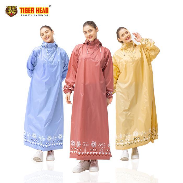 Tiger Head Jas Hujan Gamis Aster Jas Hujan Wanita - Kode 70050