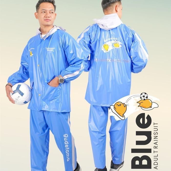 Jas hujan Stelan Gudetama Elephant Brand
