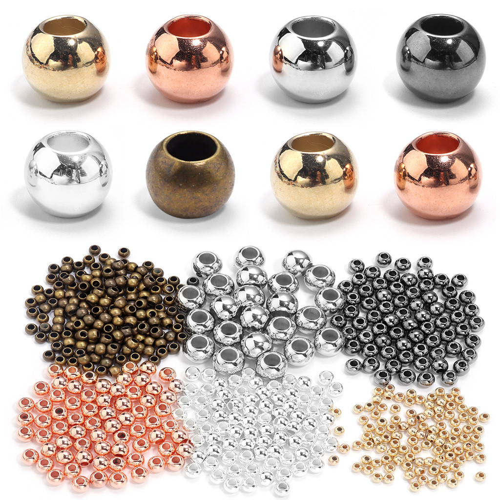 Louleur High Quality Big Hole Beads CCB Beads Spacer Beads Spacer Loose Beads For Diy Jewelry Making
