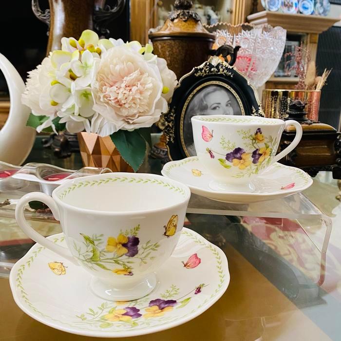 Tea Cup Saucer Saint James Esly Mewah Cantik Cangkir