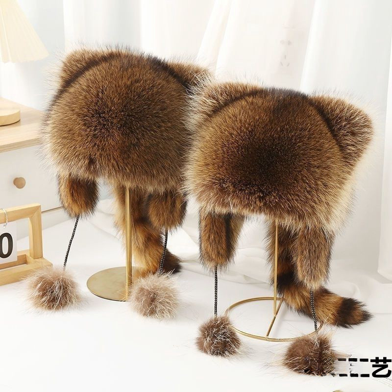 Topi Bulu Musim Dingin Dewasa Faux Fur Ekor Telinga Ready |KC2IEHHR|