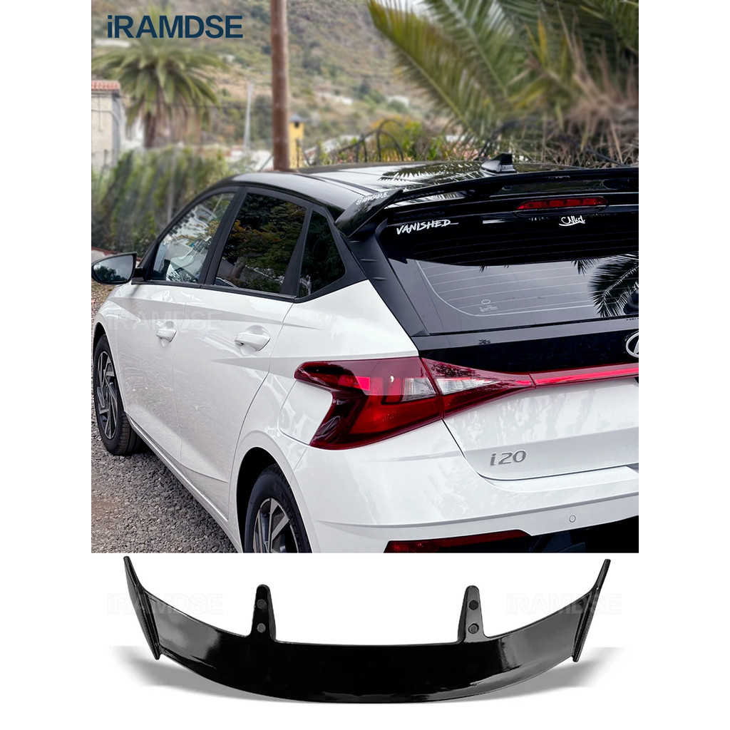 Spoiler For Hyundai I20 Carbon Surface Abs Material Car Type Te Rear Windshield Trunk Wing