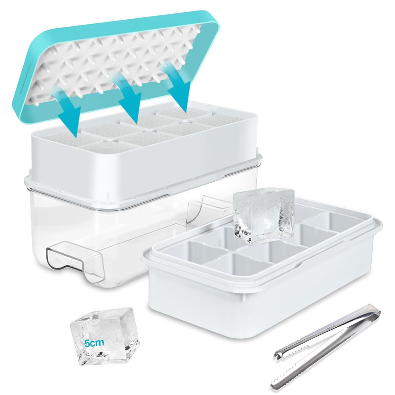 8/16Grid Large Press Ice Tray Mold Silicone Ice Cube Tray Mold Diy Ice Maker Ice-Cube Tray Tools