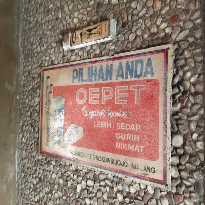 Murmer_Asix Pajangan Vintage Nos Iklan Seng Oepet Orange Kecil
