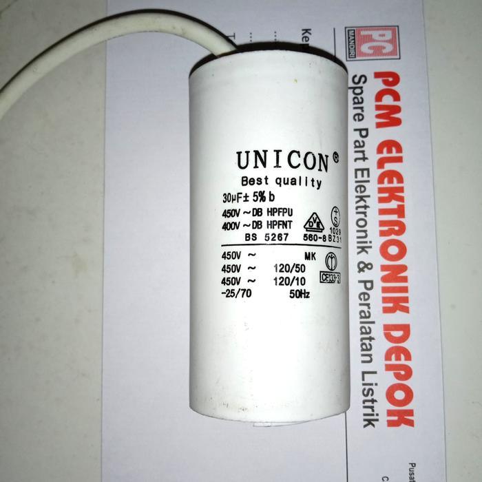 30uf 450vA 30 uf 450 vA Unicon Kapasitor Capacitor