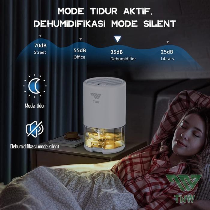 Tnw Hd10 Dehumidifier 1L Air Dryer 2 In 1 Air Purifier Portabel Dehumidifier Serap Air Penyerap