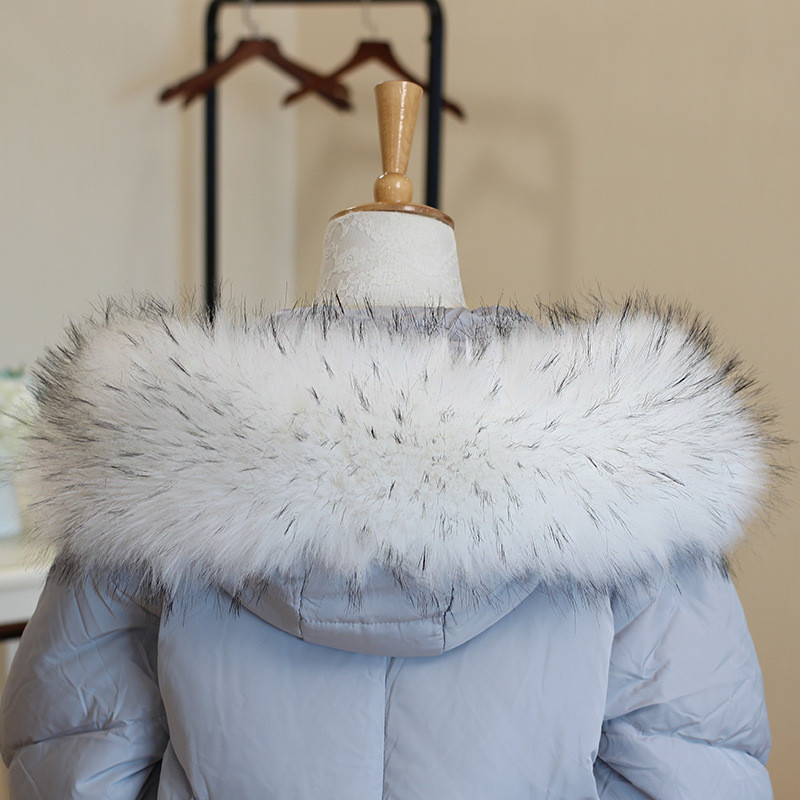 Fur Collar Faux Fur Trim Hoodie Winter Coat Fur Collar Fur For Hood Collar Shawl Down Coat Hood Fur
