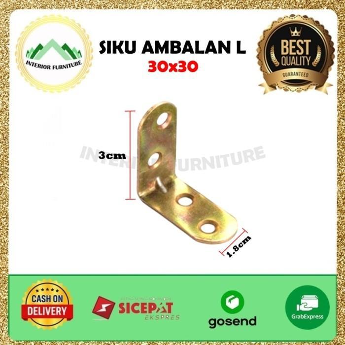 Siku L (Besi) / Siku Rak Verseng (Besi) 3cm isi 150 pcs