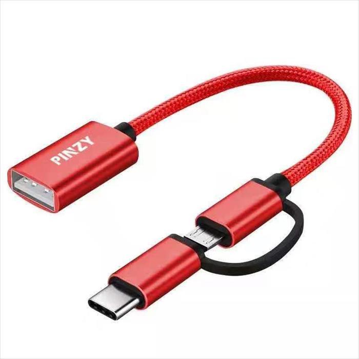 Otg Pinzy 2In1 Adapter Usb To Micro & Type C - Otg Pinzy 2In1