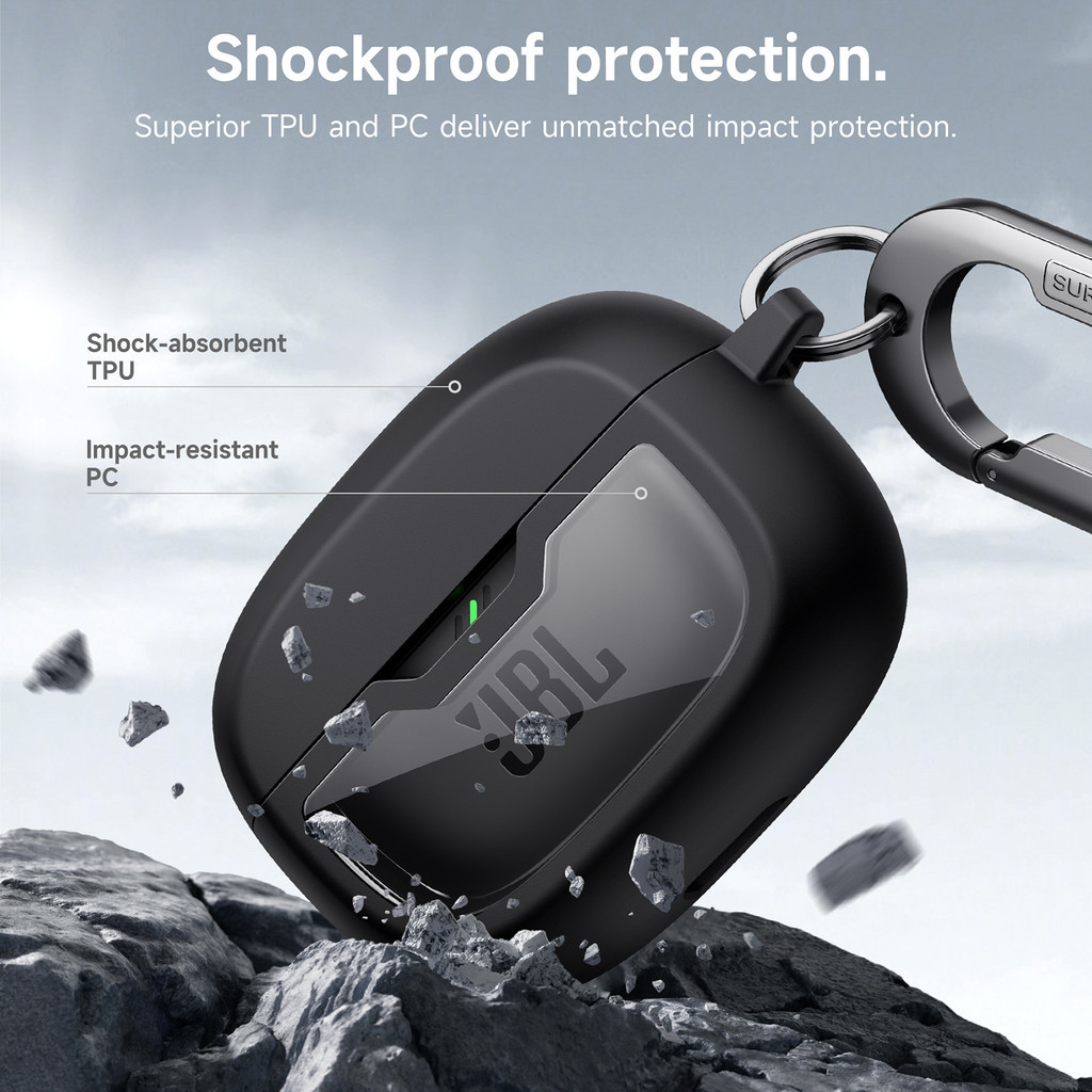 SURITCH Case for JBL Wave Beam 2 / JBL Wave Beam / JBL Wave 200TWS Earbuds, Magnetic Cover, with