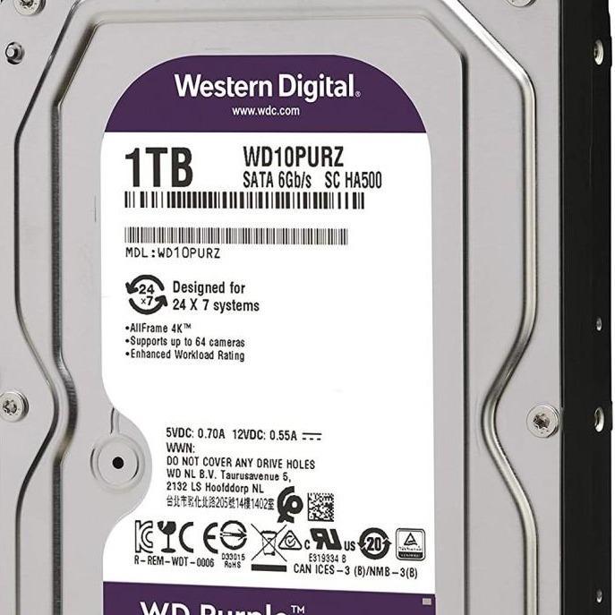 HDD WD Purple 500GB-2TB (Surveillance Hard Drive) WD Purple 500GB-2TB