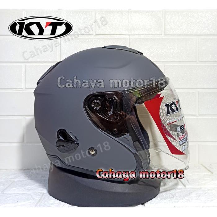 HELM KYT KYOTO GORILA GREY / ABU ABU DOP HELEM HALF FACE