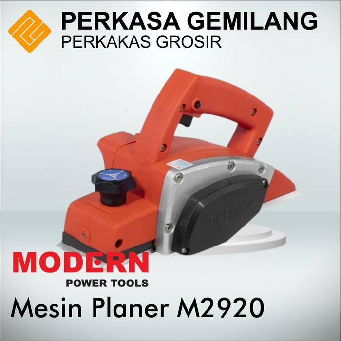 Modern M2920 Mesin Serut Kayu M 2920 Mesin Pasah Serut Kayu Body Merah Planner 580 Watt