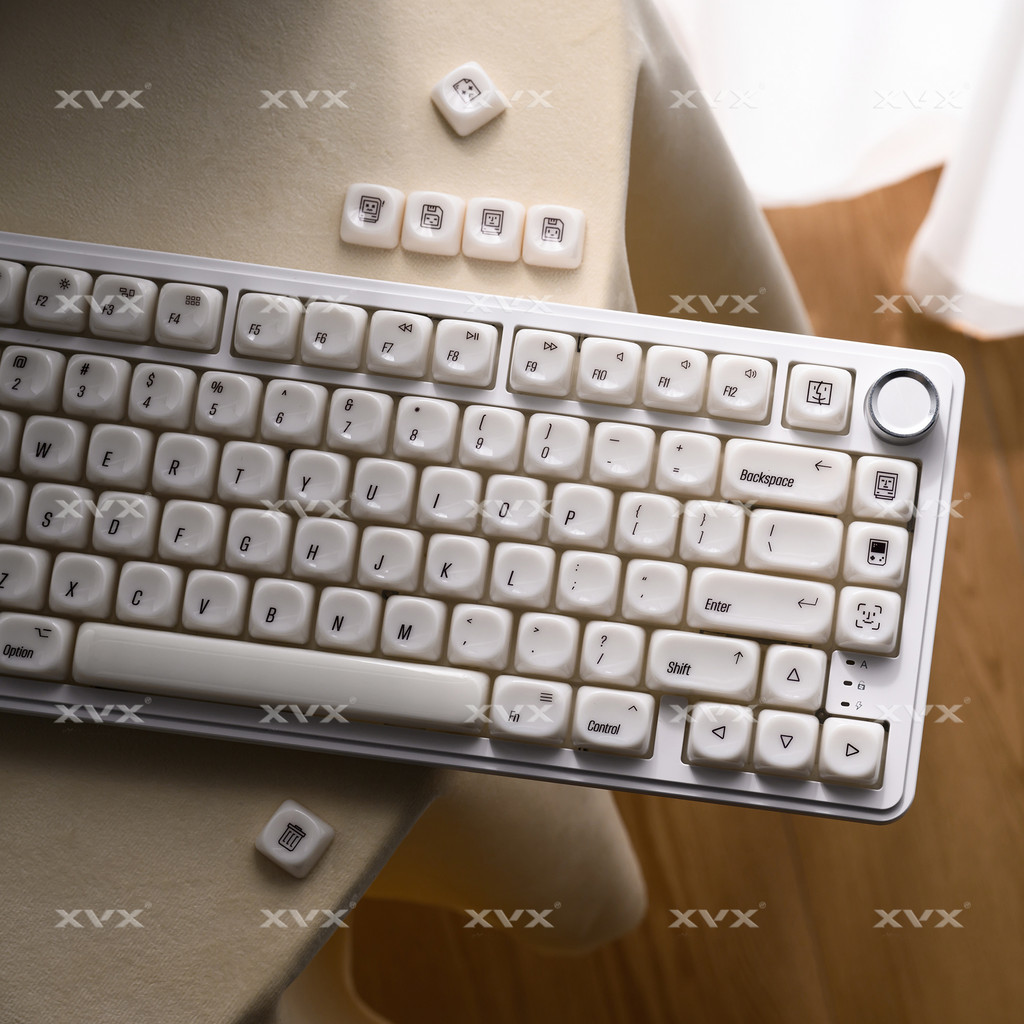 XVX MAC White Chocolate Keycaps MOA Profile Translucent Smooth Ceramic PBT Keycap for