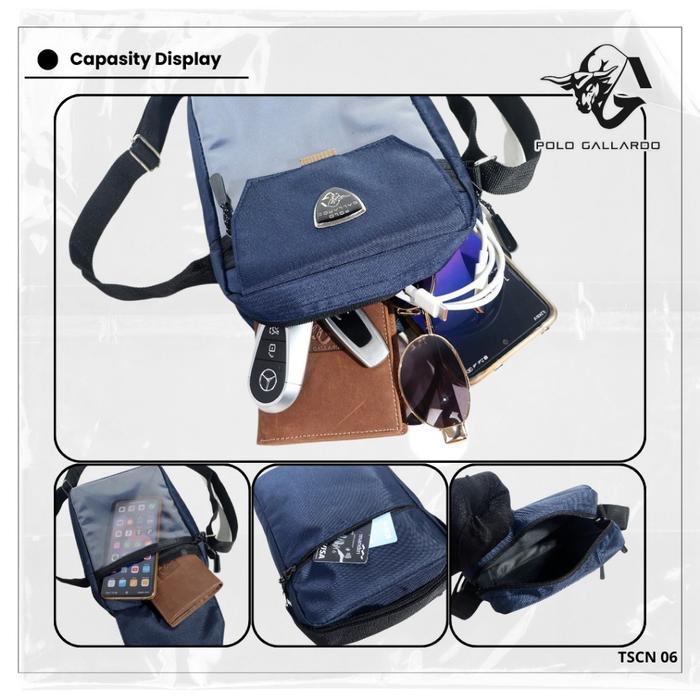 Promo Polo Gallardo Tas Selempang Cowok Sling Bag Passport Haji Umroh Anti Air Bahan Cordura Nylon