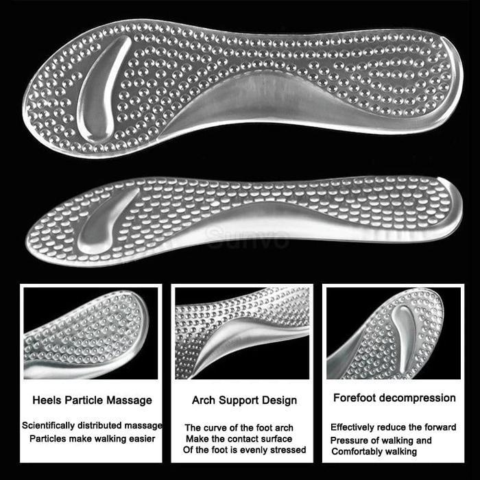 Insole Sepatu Wanita Bahan Gel Silikon Insole Sepatu Heels Alas Sepatu Wanita Pasti Promo