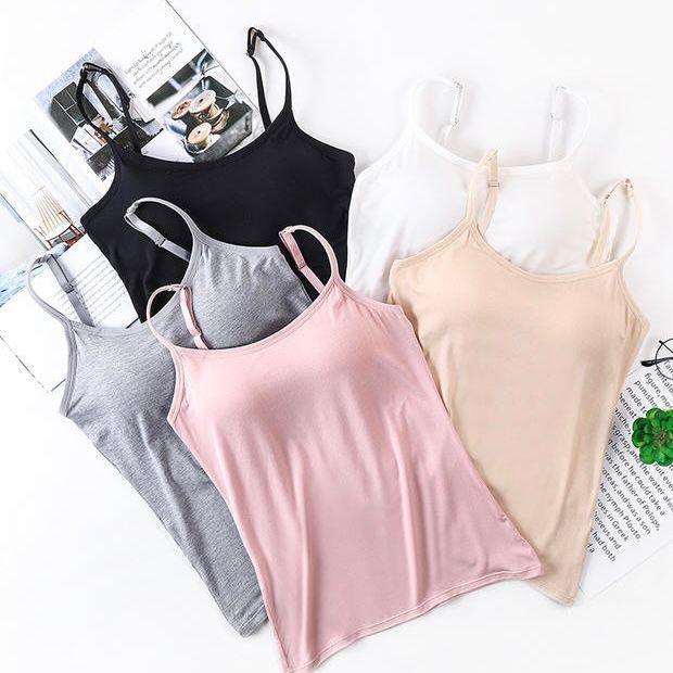Clouwny Tanktop Bra Cup Busa Wanita Allsize Kecil Sampai Jumbo Dalaman Singlet Bh Atasan Crop