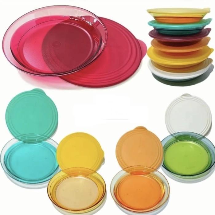 Tupperware Wadah Saji Eleganzia Serving Platter 1.5 Liter - Piring Crystal Mangkok Rendah dengan