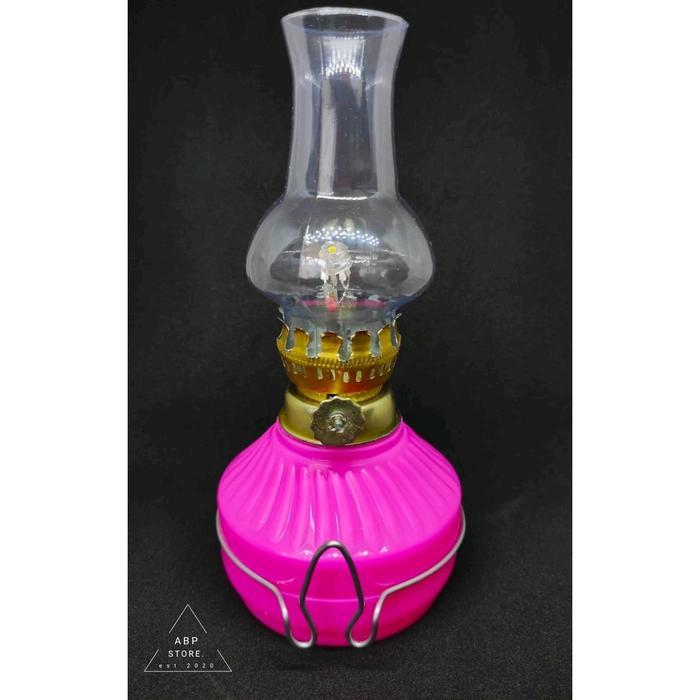 "New" Lampu Teplok Ublik 1 LED Free Baterai Plastik Putih