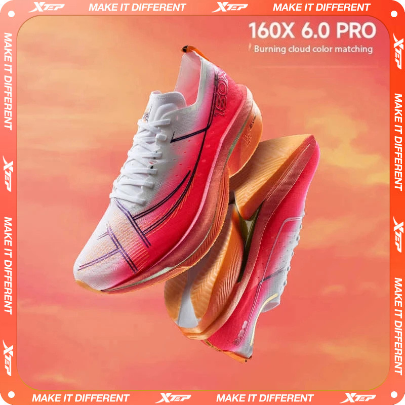 XTEP 160X 6.0 PRO MEN'S RUNNING SHOES CHAMPION RACING CARBON PLATE SNEAKERS PROFESSIONAL MARATHON