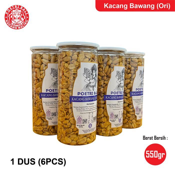Poetri Bali Kacang Bawang 550gr - 1 Dus (6 Toples Besar)