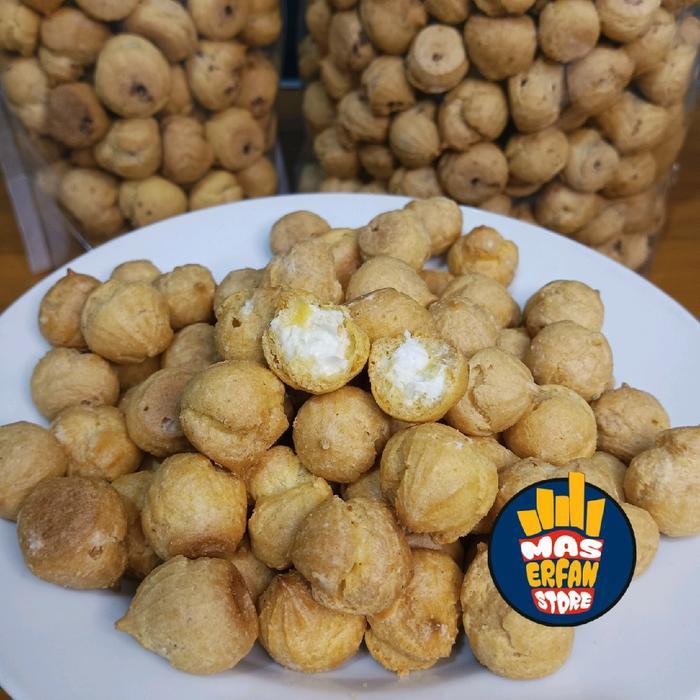 Kue Soes Vanilla Soes Kering Isi Krim Vanilla 250Gr 500Gr 1Kg